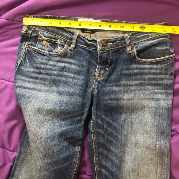 ABERCROMBIE Denim Jeans Sz 14 W29 L37 I30 Straight Leg Slim Fit - Picture 5 of 8